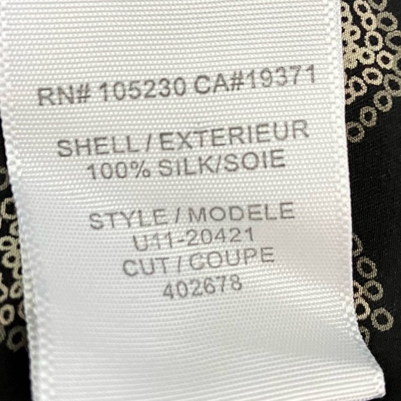 JOIE Izzy 100% Silk Black Geometric Print Tunic Blouse Small - Picture 7 of 7